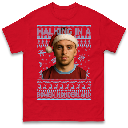 Jared Bowen walking in a Bowen Wonderland Christmas T Shirt