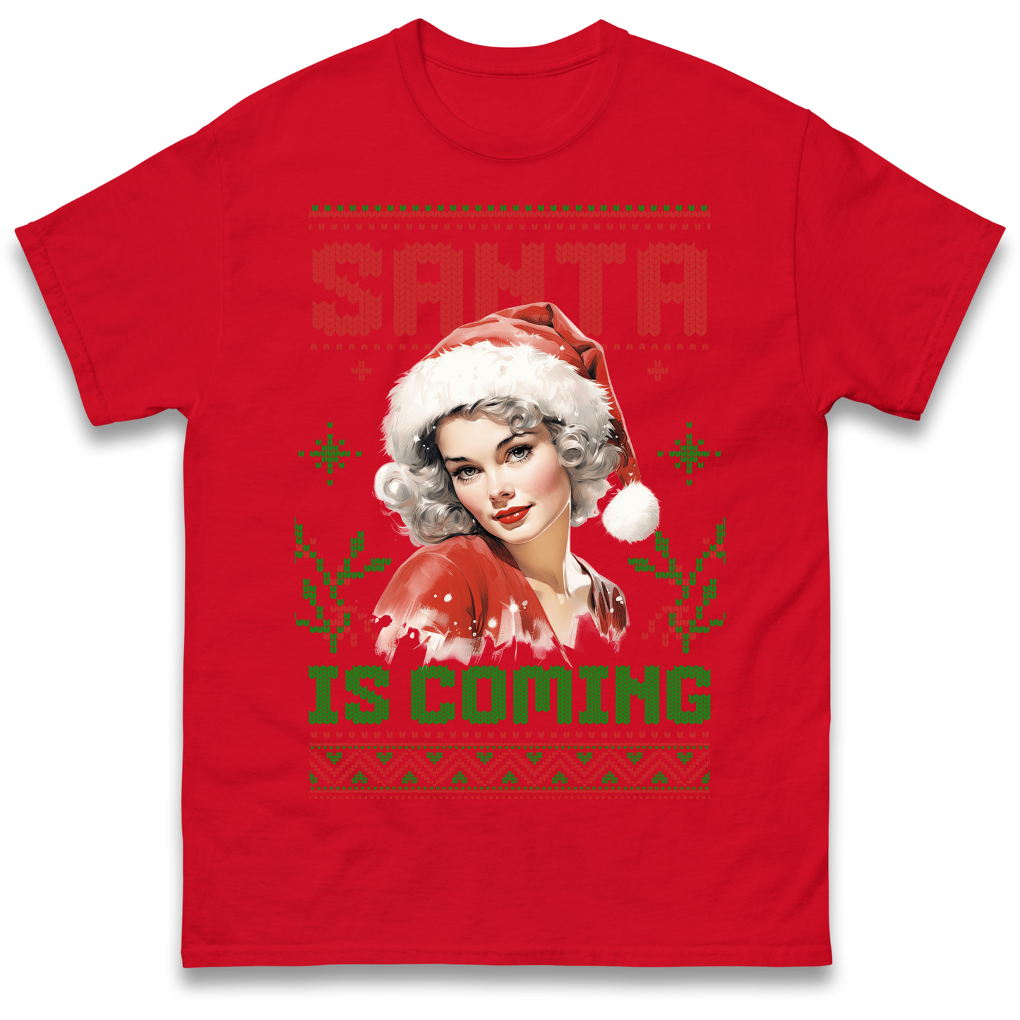 Santa is Coming Christmas T Shirt