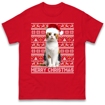 Merry Christmas Cat T Shirt