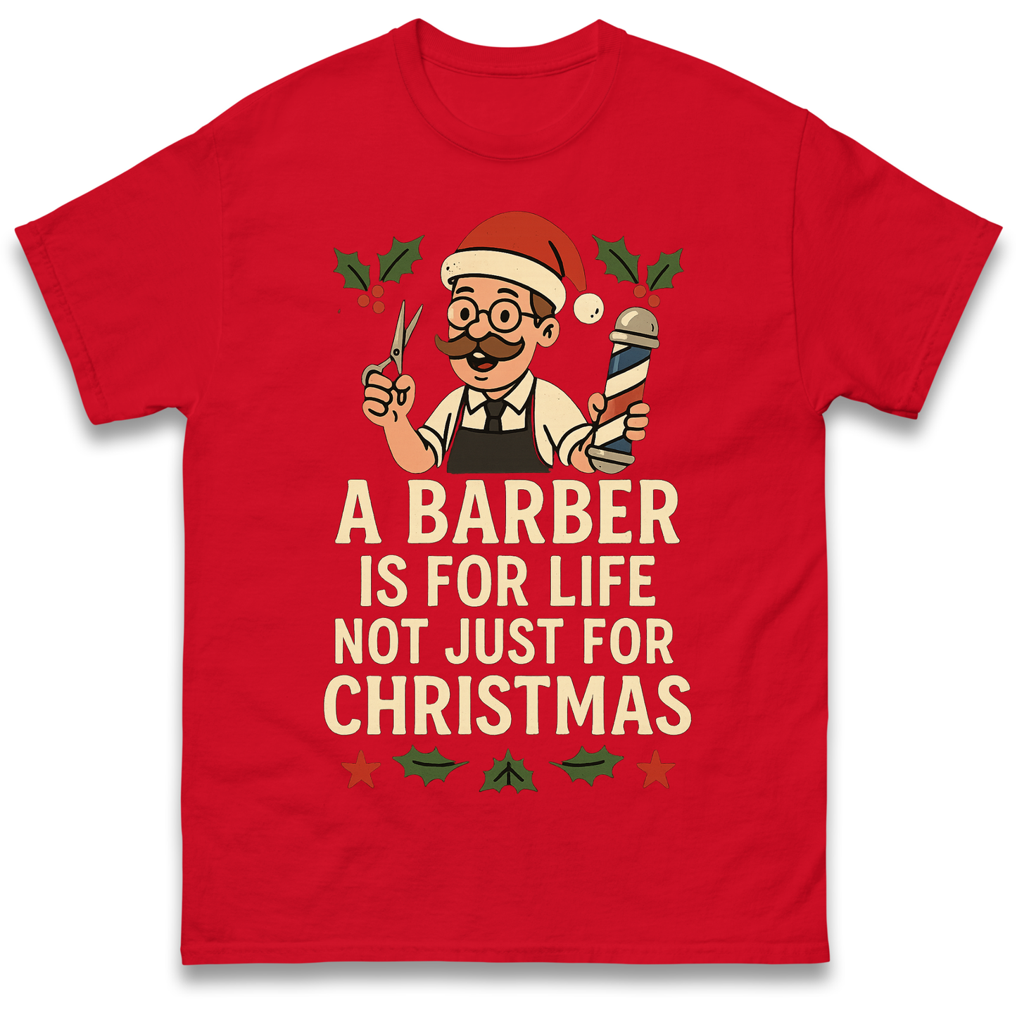 Barber Christmas T Shirt