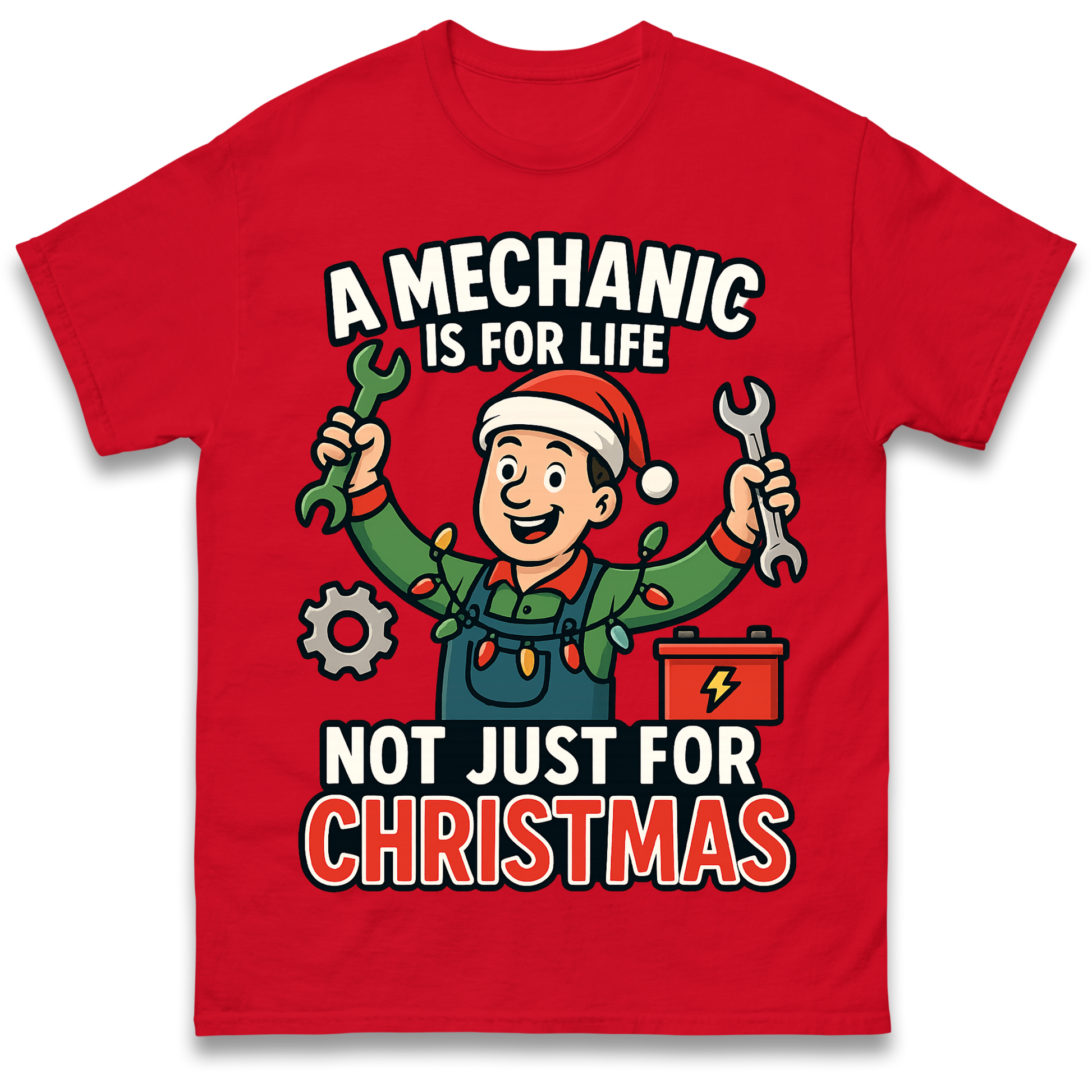 Mechanic Christmas T Shirt