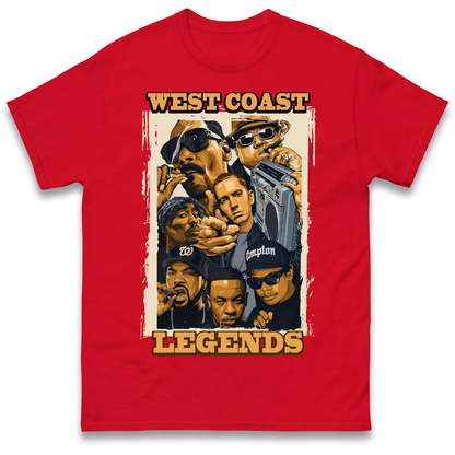 West Coast Legends Rappers T Shirt