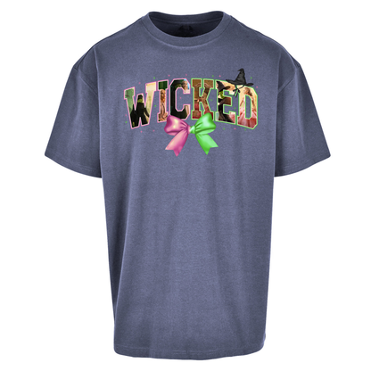 Wicked pink and green Bow Oversized T Shirt