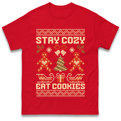 Stay Cozy Eat Cookies Christmas T Shirt