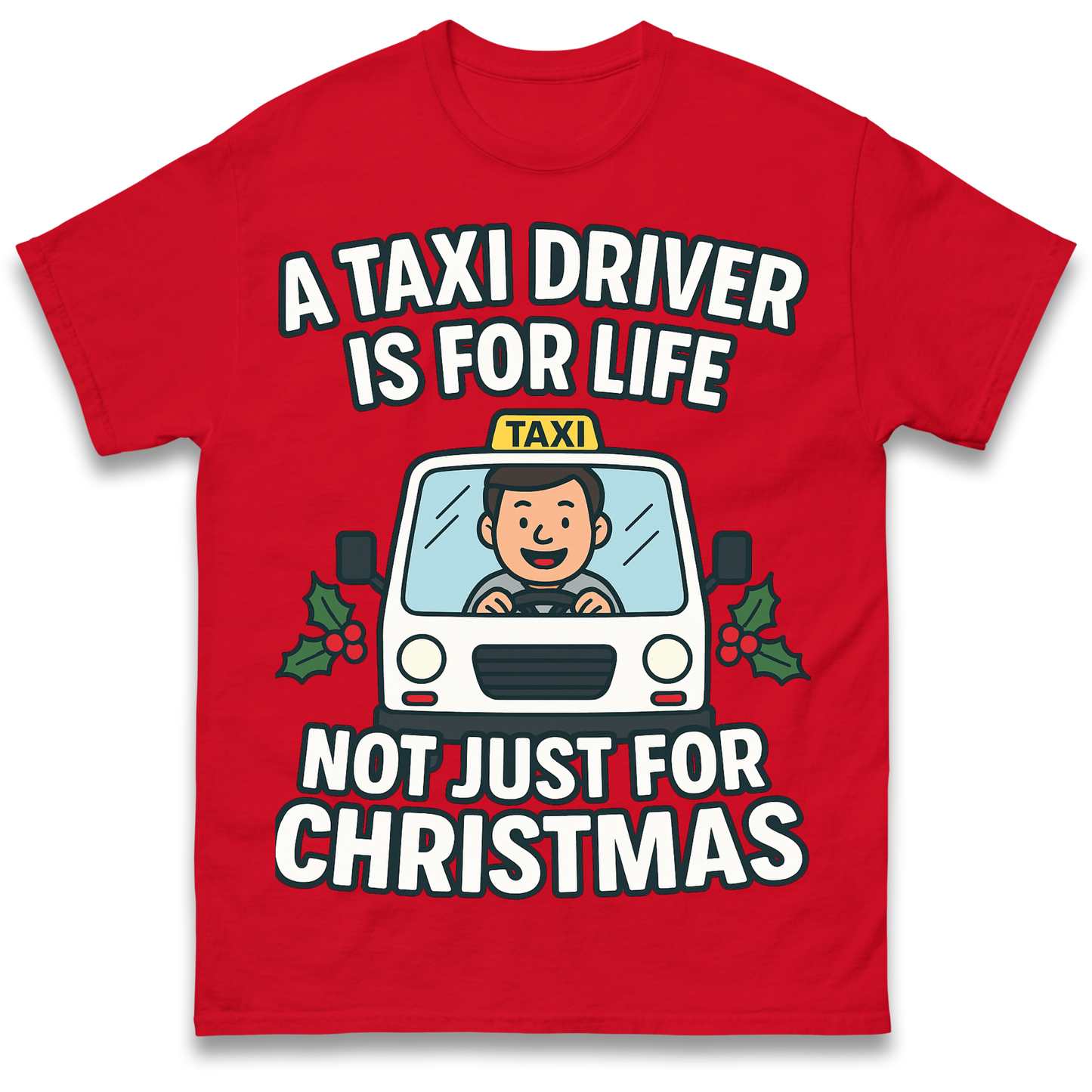 Taxi Driver Christmas T Shirt