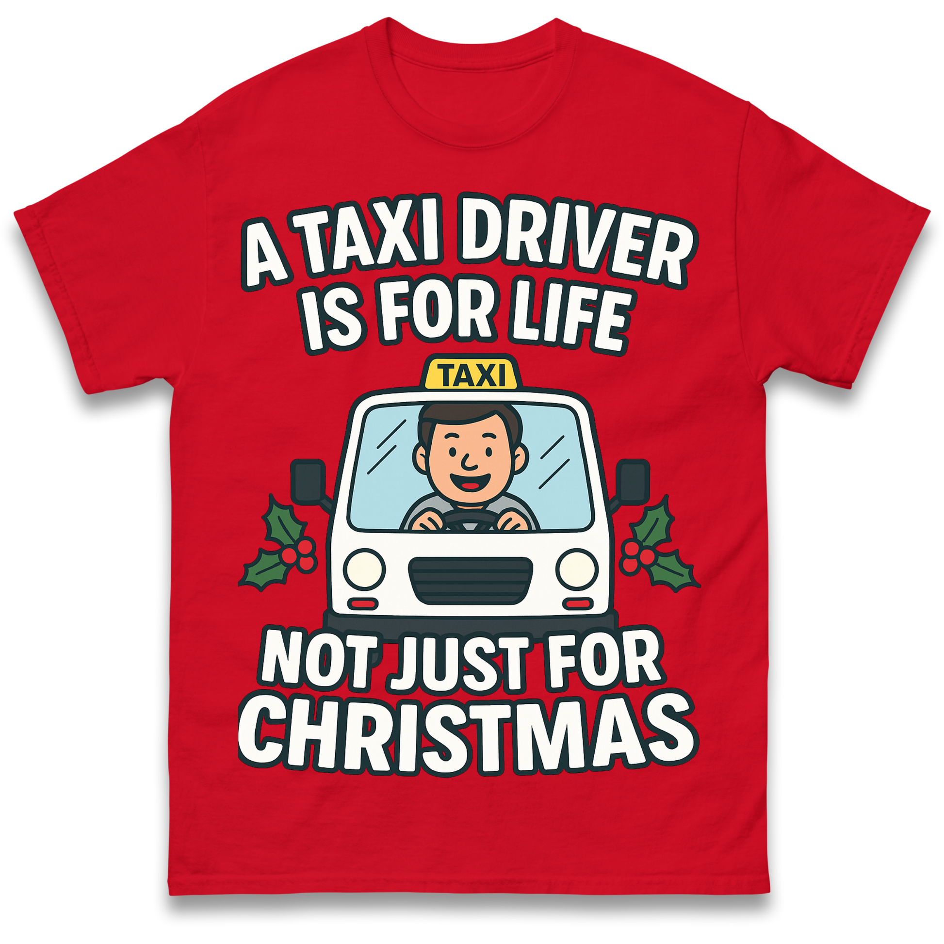 Taxi Driver Christmas T Shirt