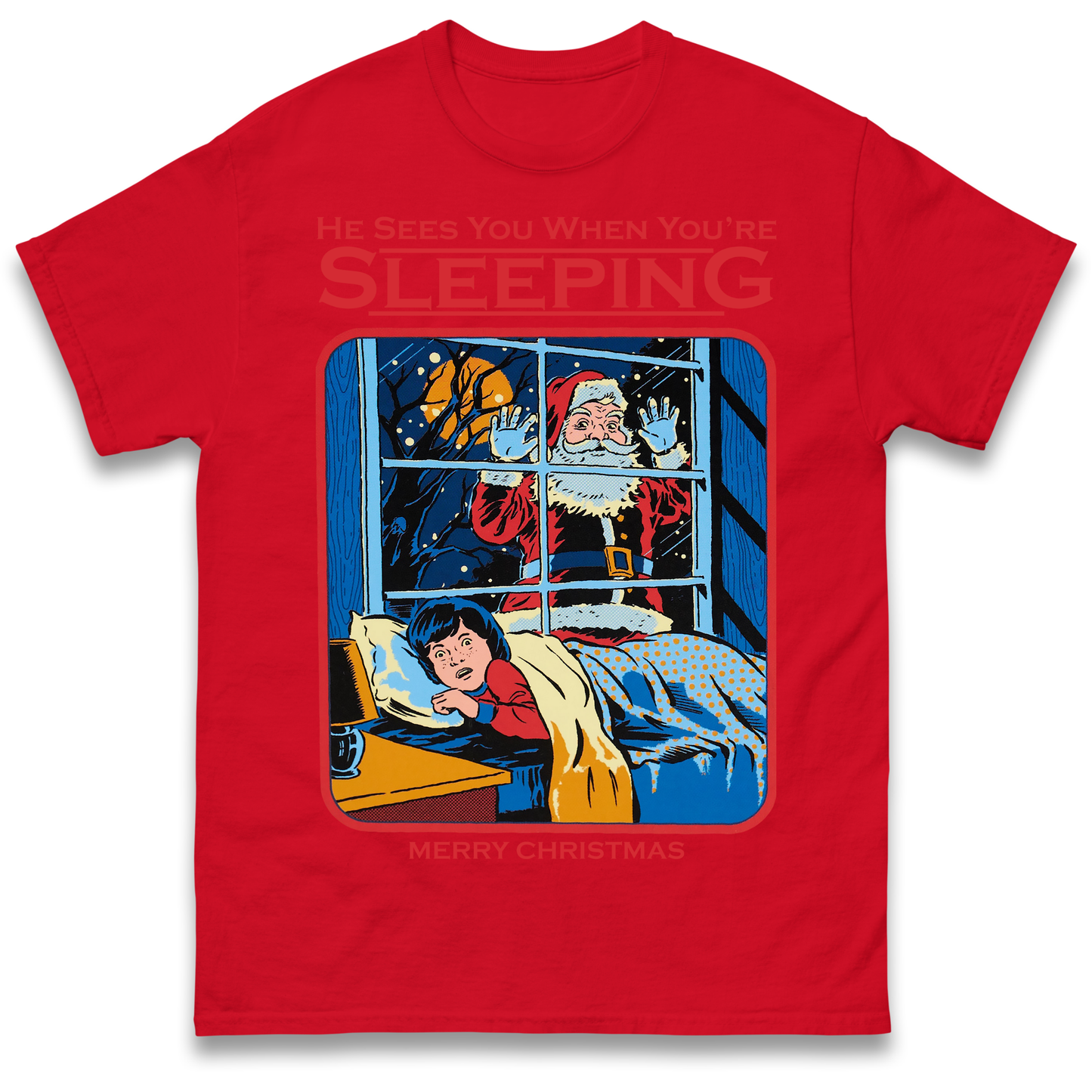 Creepy Santa Claus Christmas T Shirt