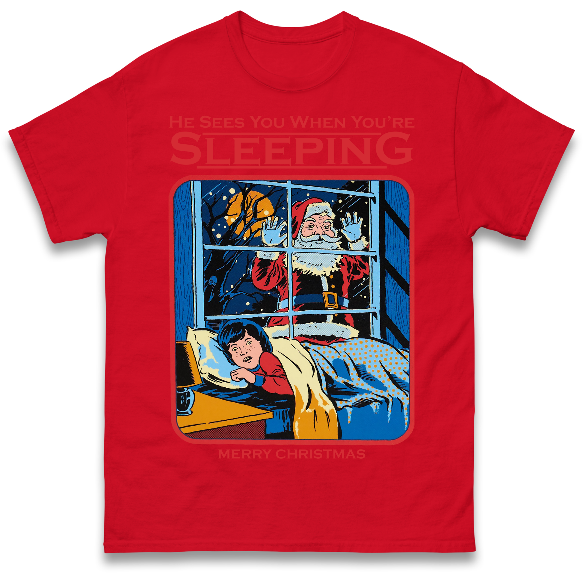 Creepy Santa Claus Christmas T Shirt