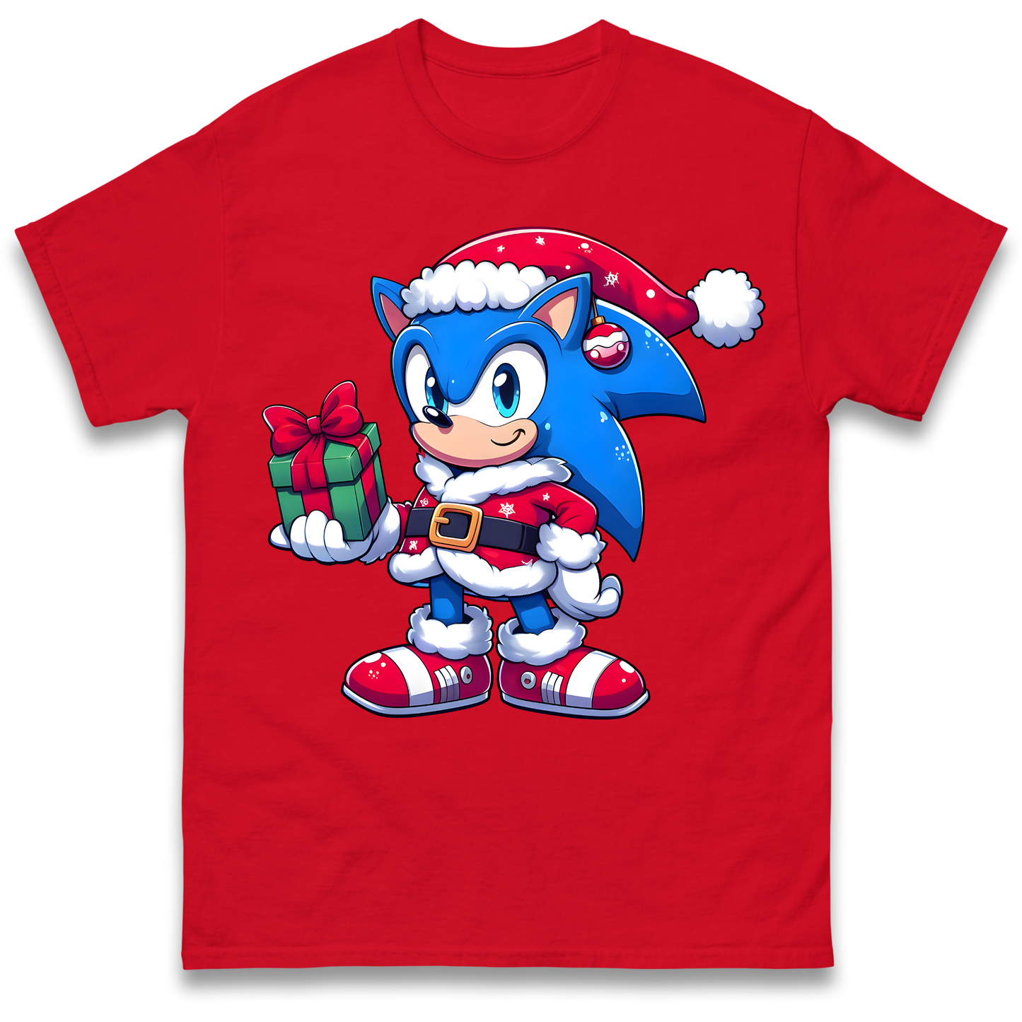 Sonic The Hedgehog Santa T Shirt