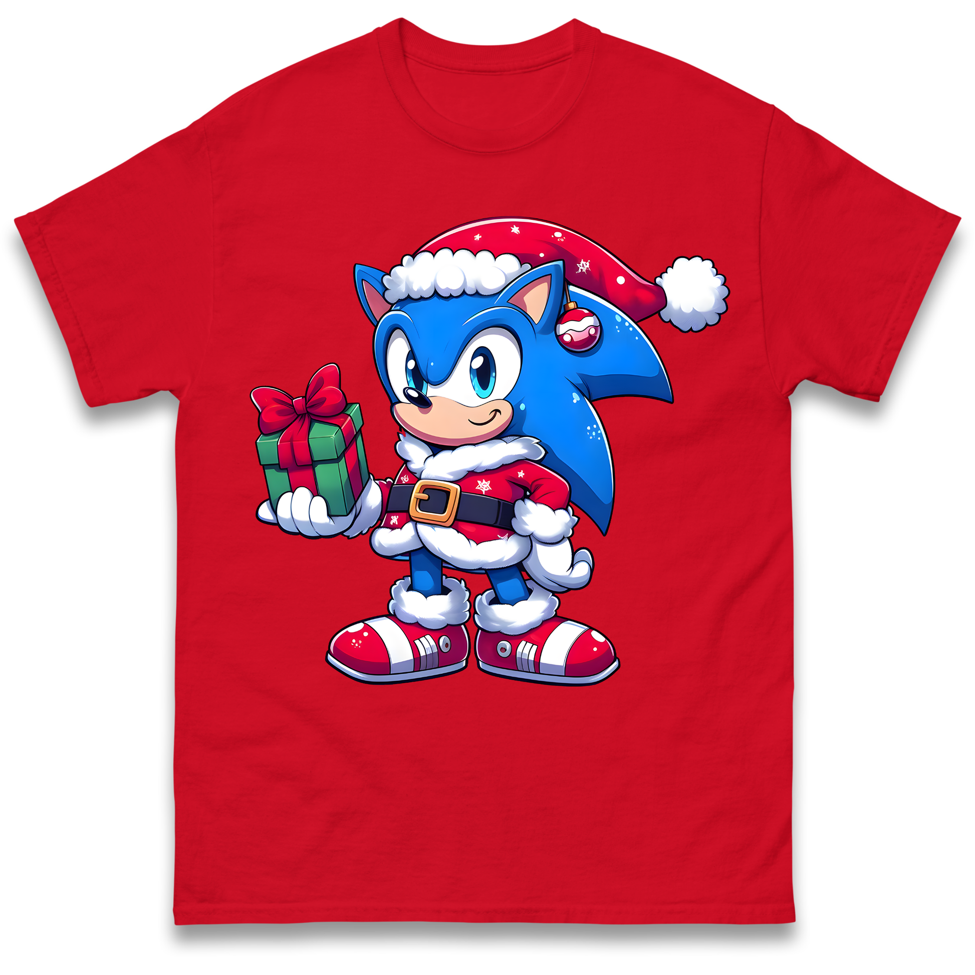 Sonic The Hedgehog Santa T Shirt