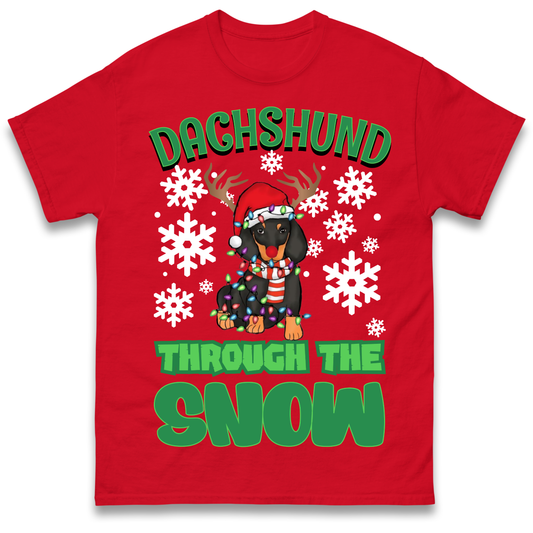 Dachshund Through The Snow Christmas T Shirt