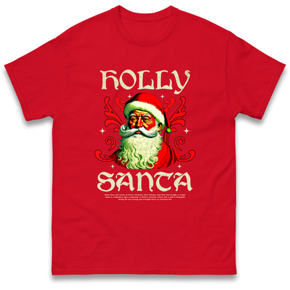 Holly Santa Christmas T Shirt