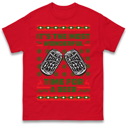 Its The Most Wonderful Time For A Beer Christmas T Shirt