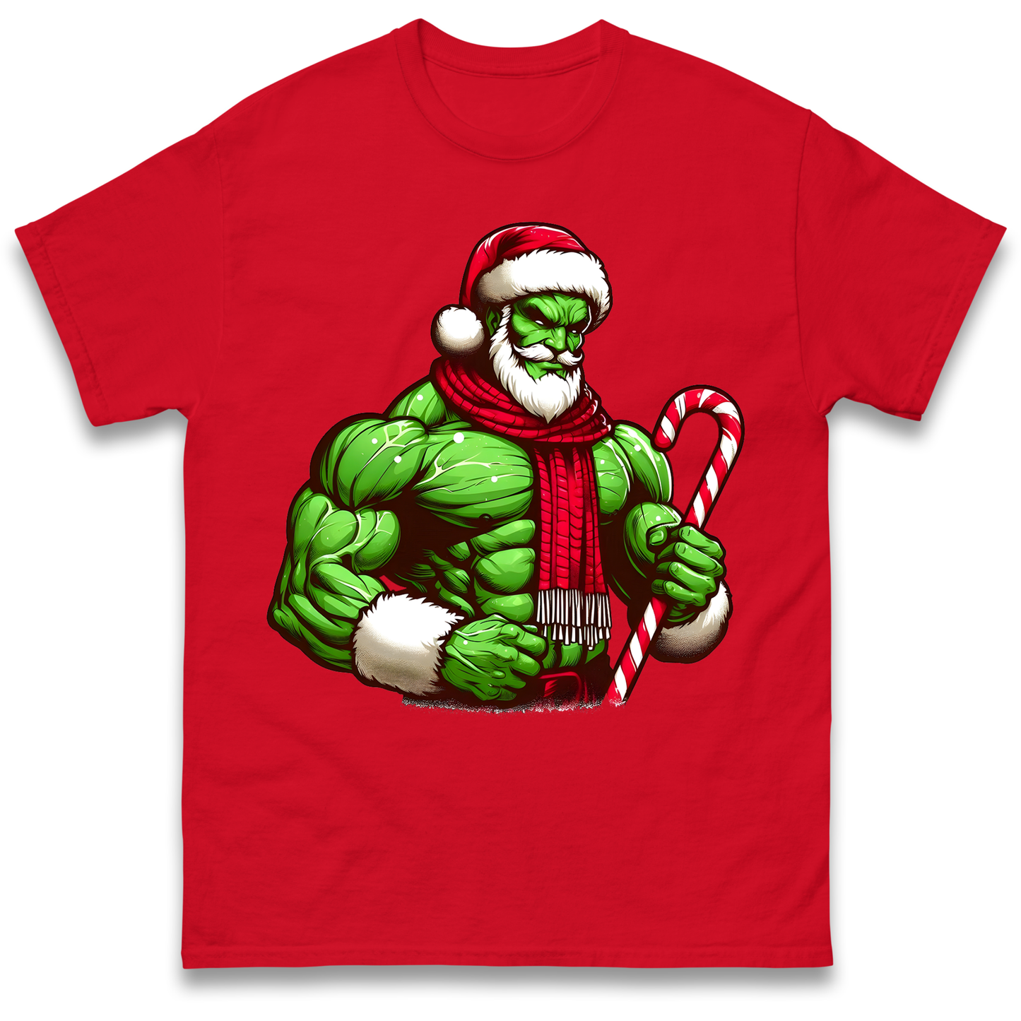 The Hulk Candy Cane Santa T Shirt