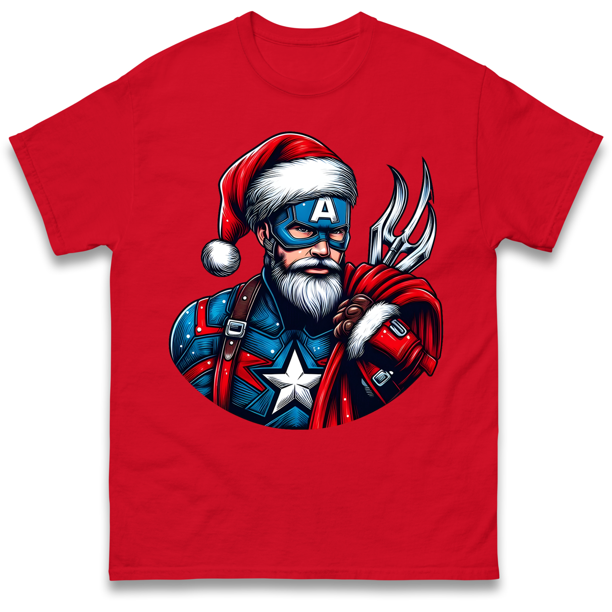 Captain America Santa T Shirt