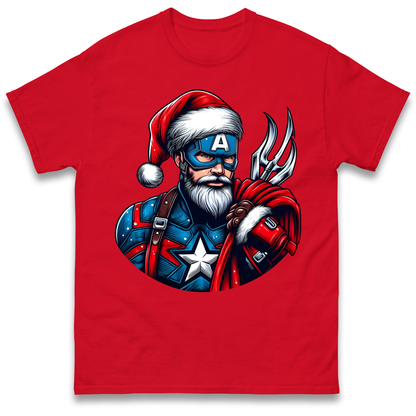 Captain America Santa T Shirt