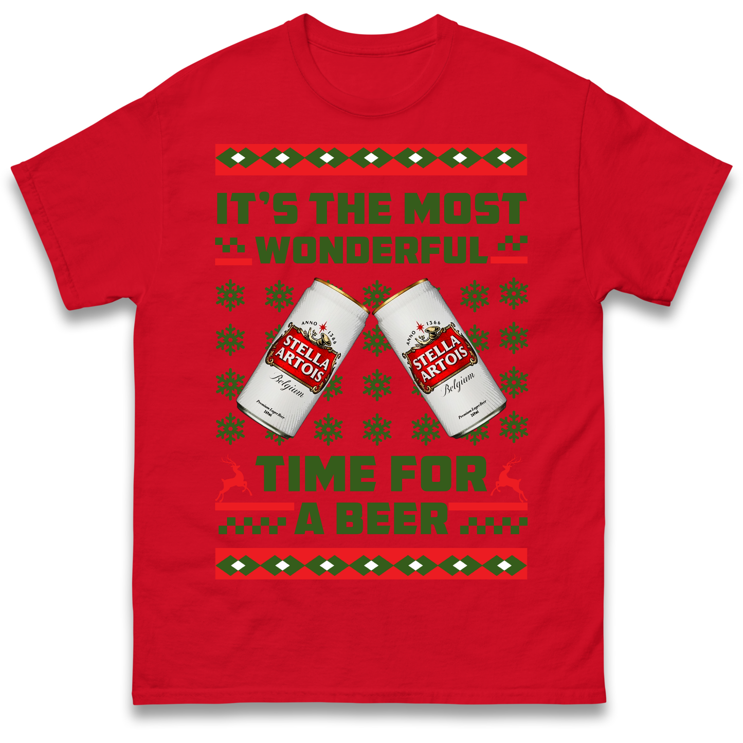 Its The Most Wonderful Time for A Beer Stella Christmas T Shirt