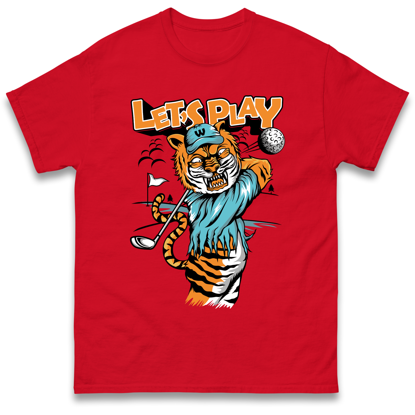 Lets Play Golf Tiger T Shirt