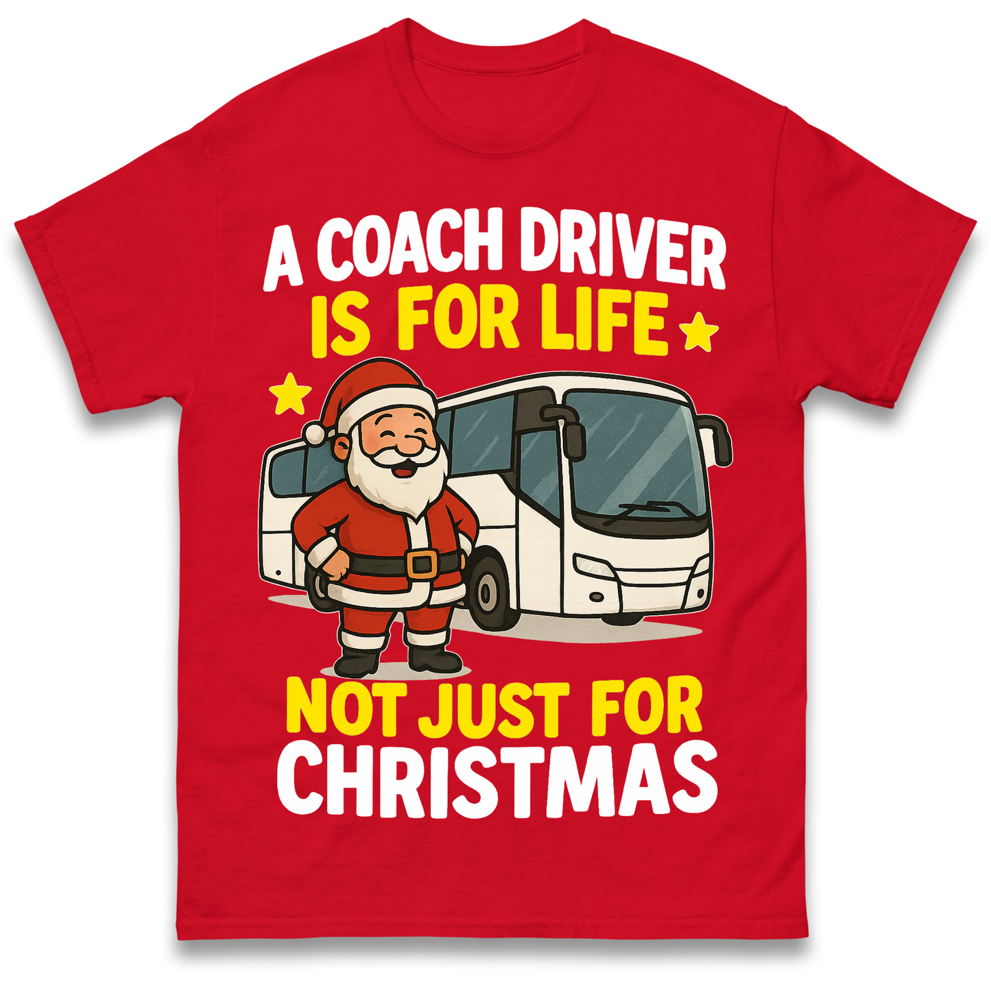 Coach Driver Christmas T Shirt