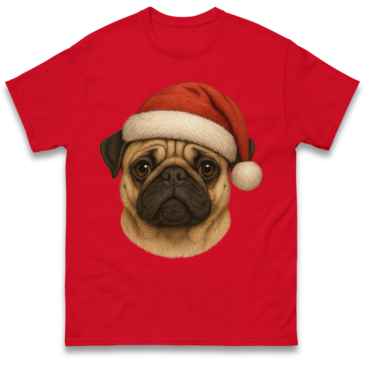 Pug Face Christmas T Shirt