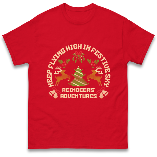 Keep Flying High In Festive Sky Christmas T Shirt