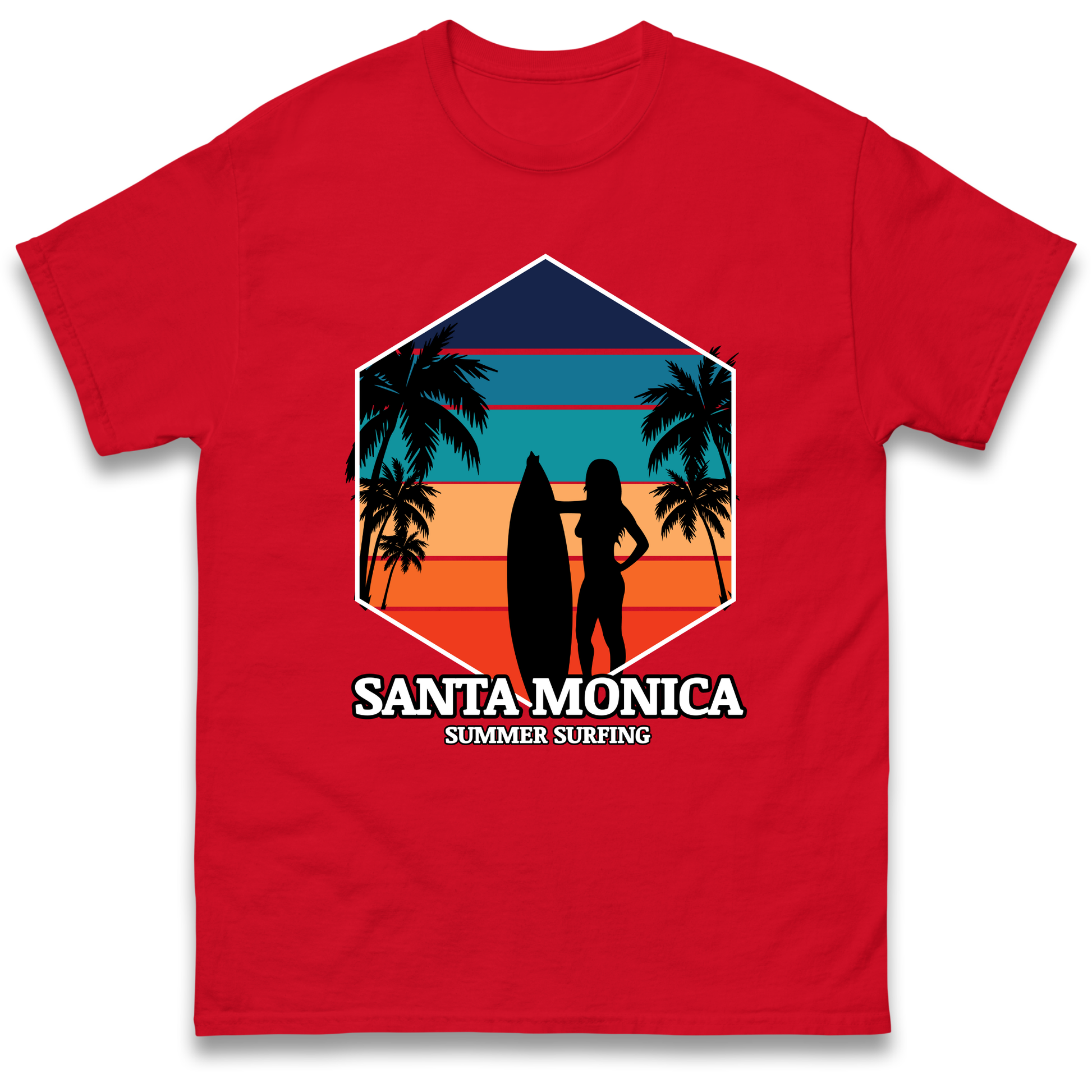 Santa Monica Summer Surfing T Shirt