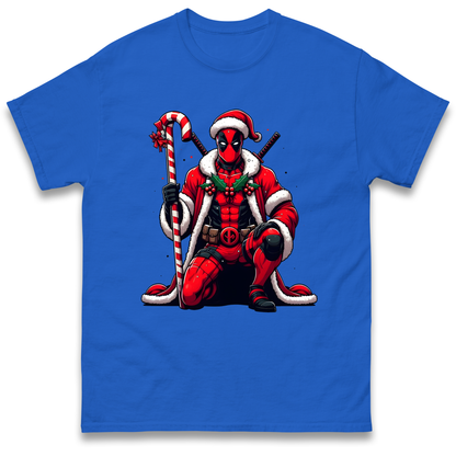DeadPool Candy Cane Santa T Shirt
