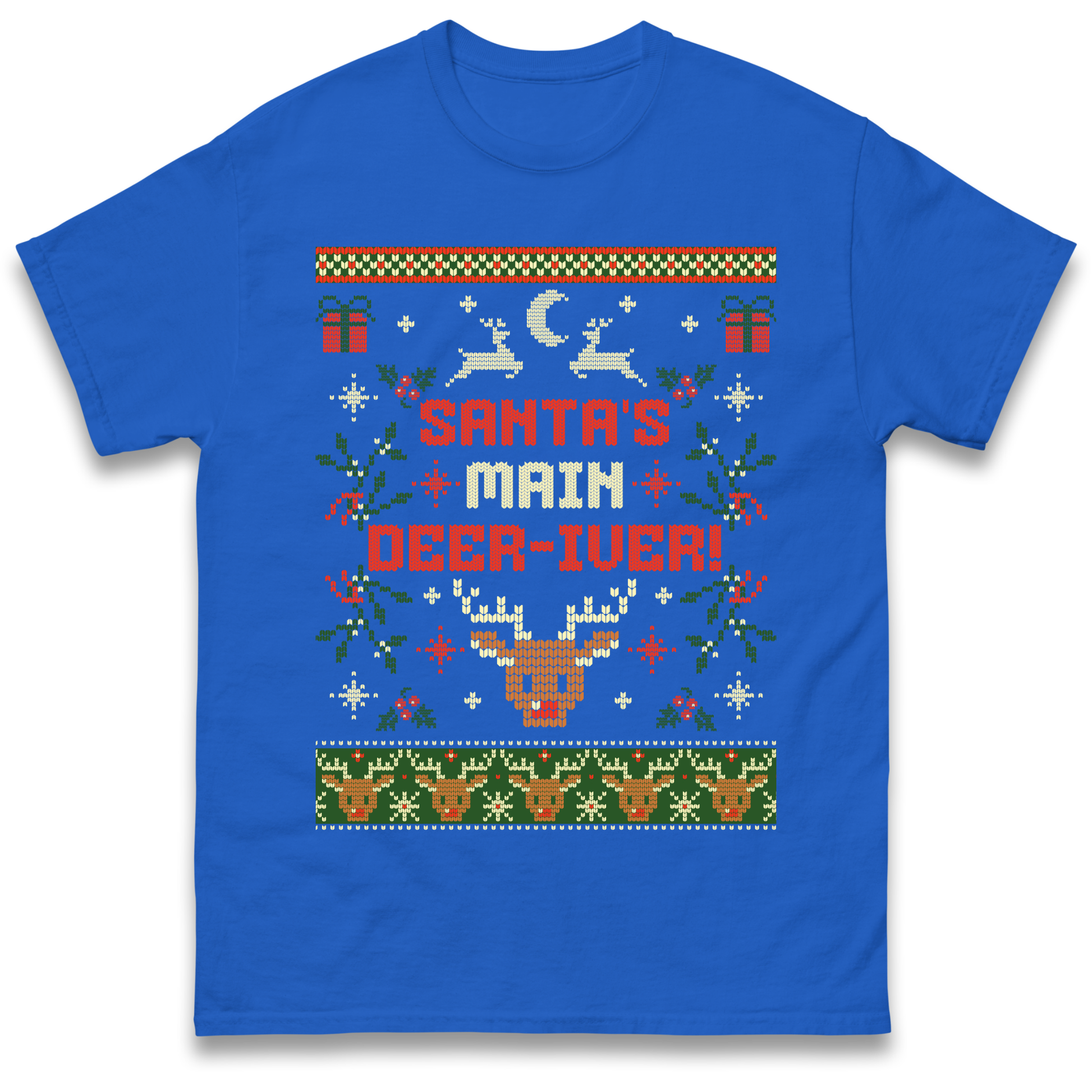 Santas Main Deer iver Christmas T Shirt