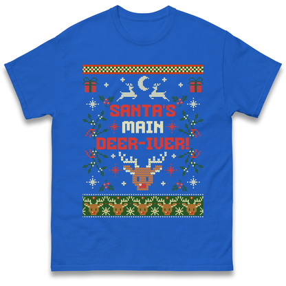 Santas Main Deer iver Christmas T Shirt