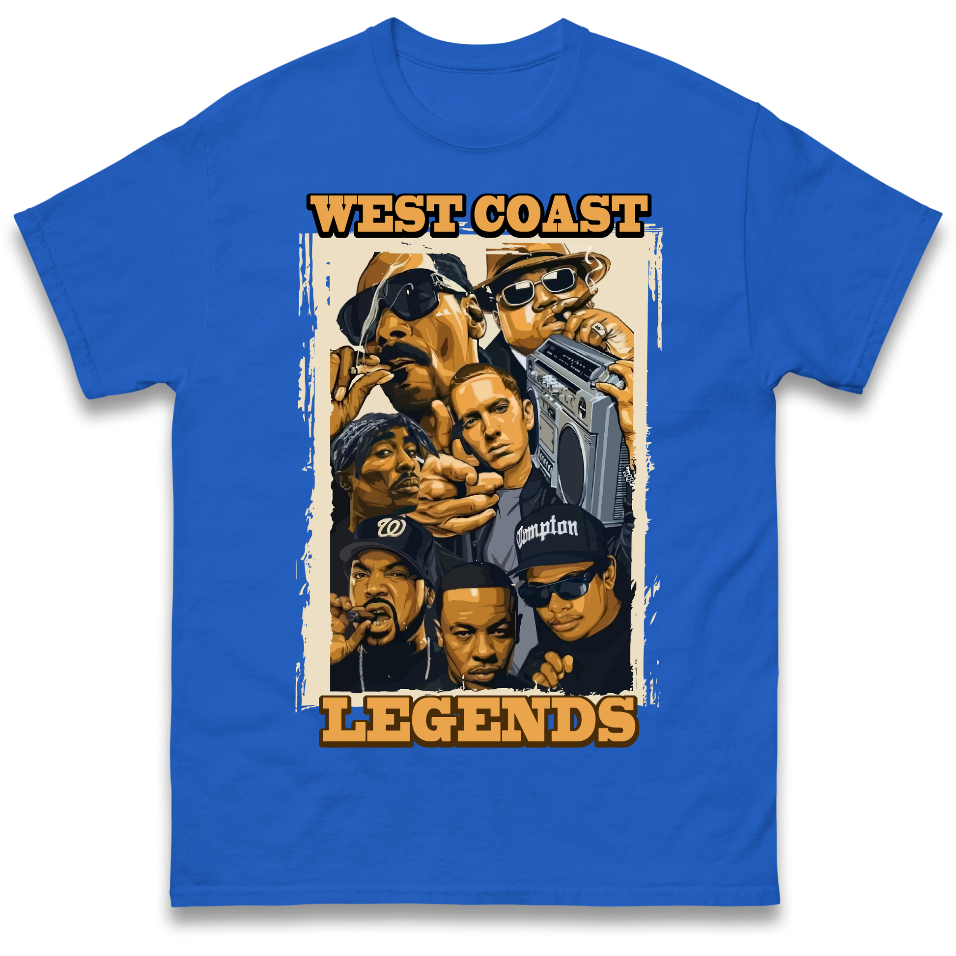 West Coast Legends Rappers T Shirt