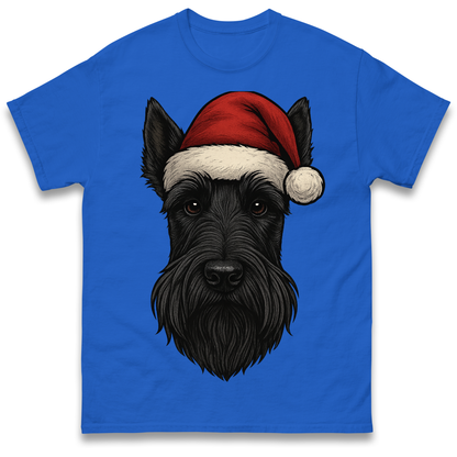 Scottish Terrier Face Christmas T Shirt