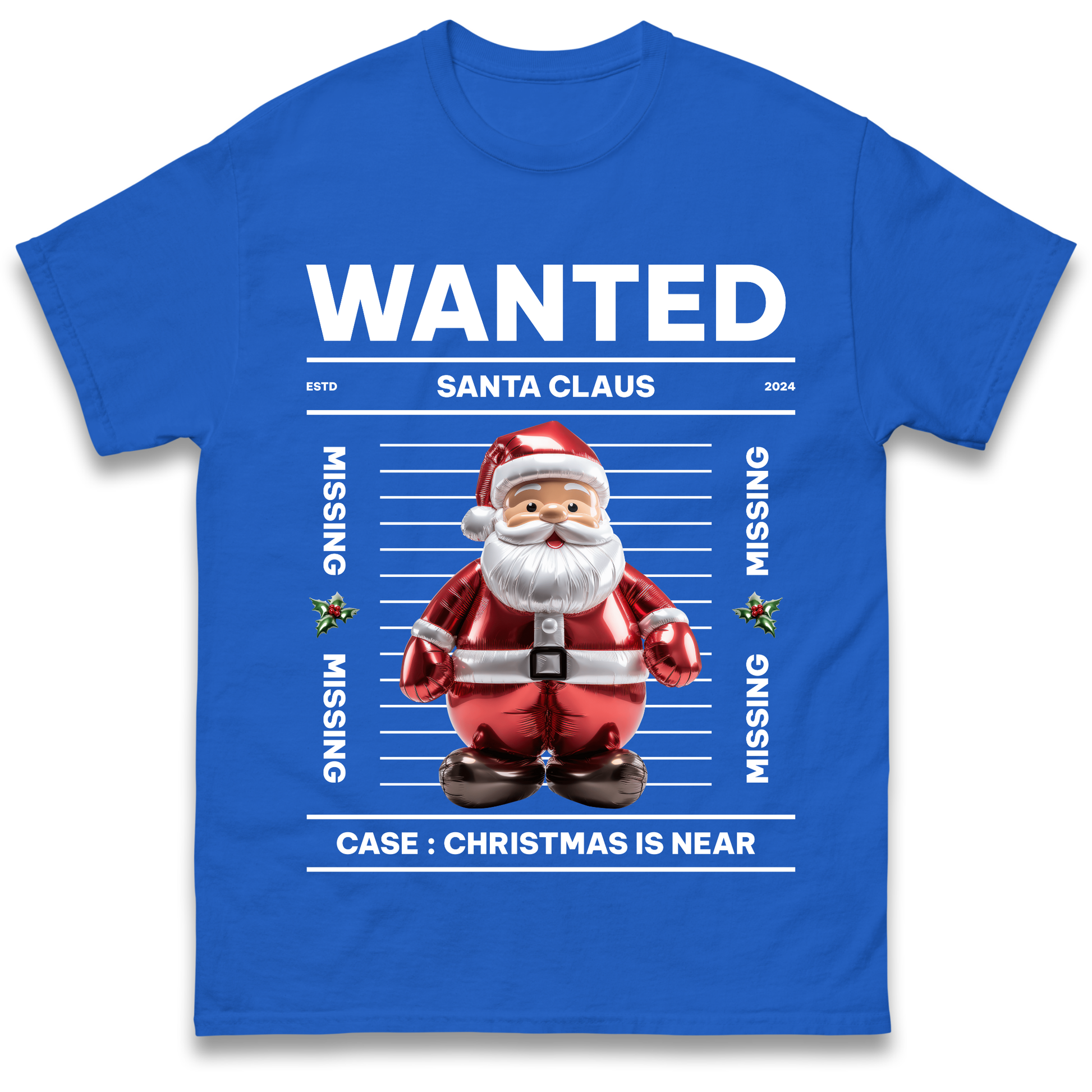Wanted Santa Claus Christmas T Shirt