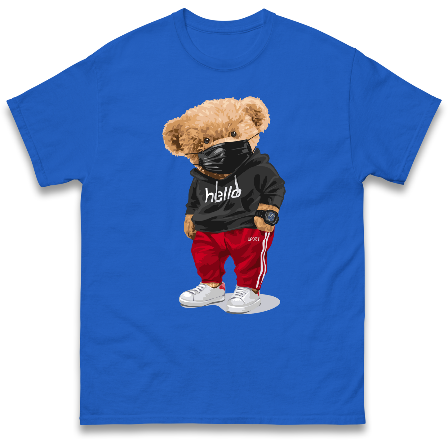 Teddy Bear Hello Streetwear T Shirt