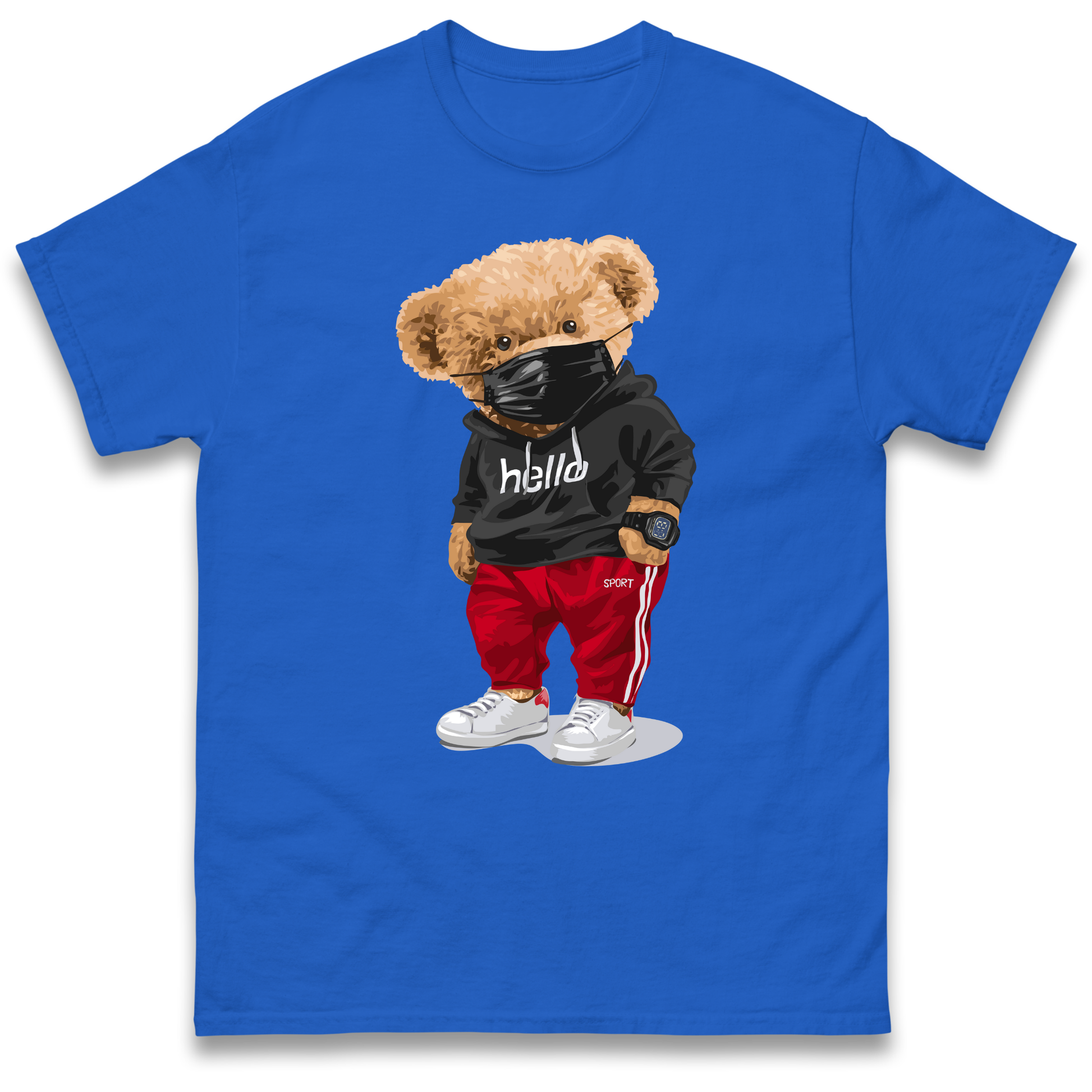 Teddy Bear Hello Streetwear T Shirt