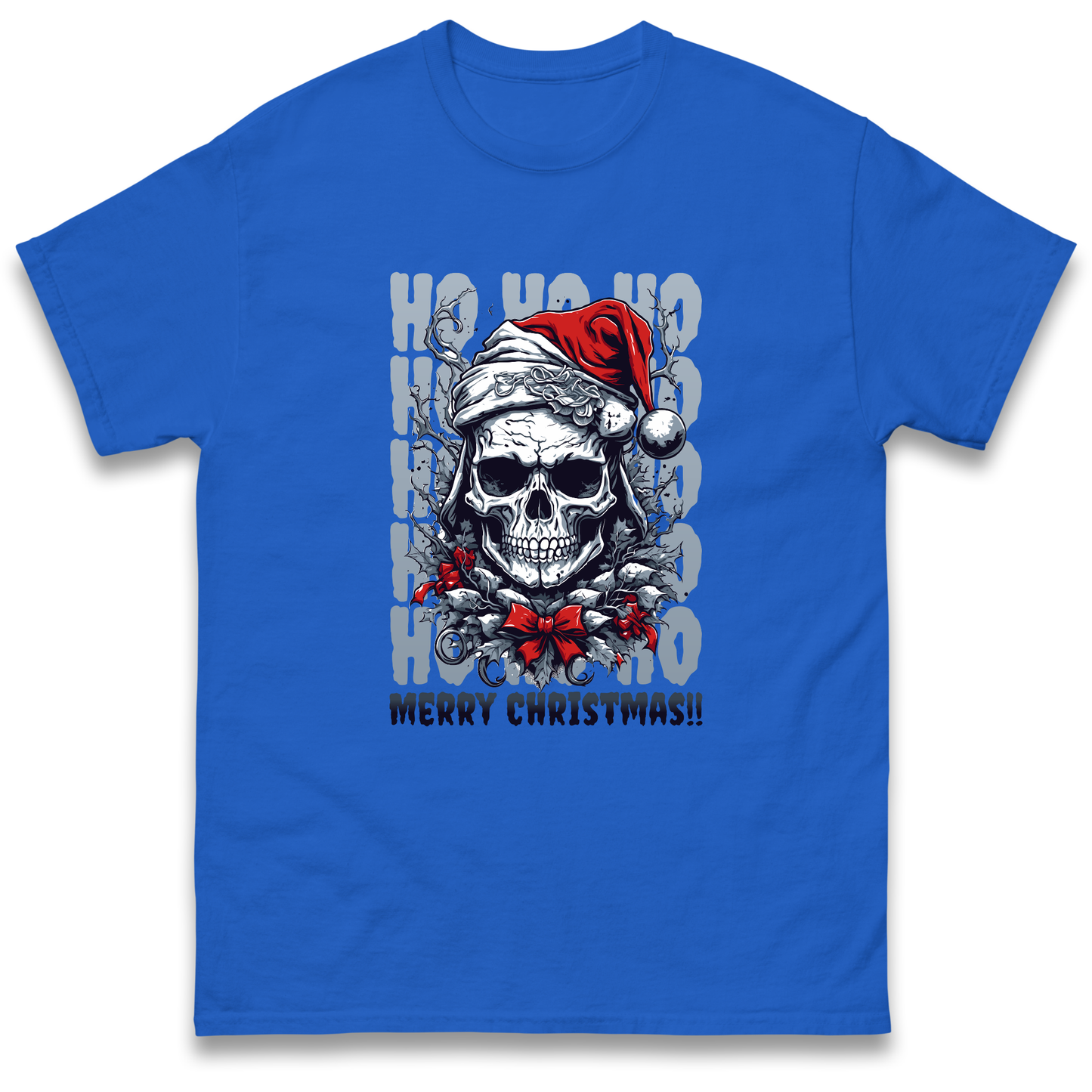 HO HO HO Santa Skelington Christmas T Shirt