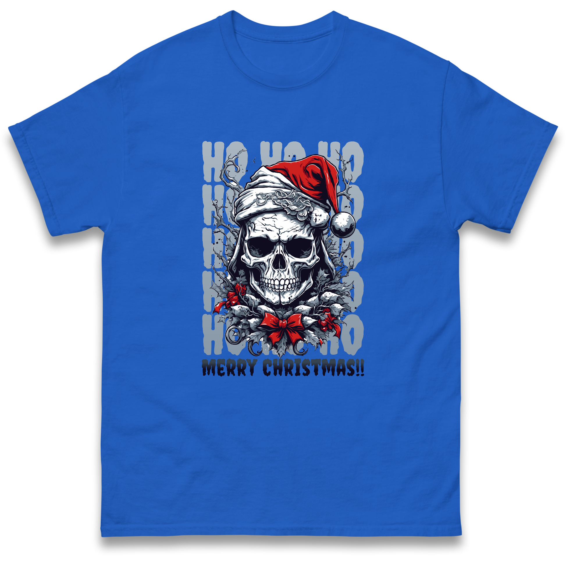 HO HO HO Santa Skelington Christmas T Shirt