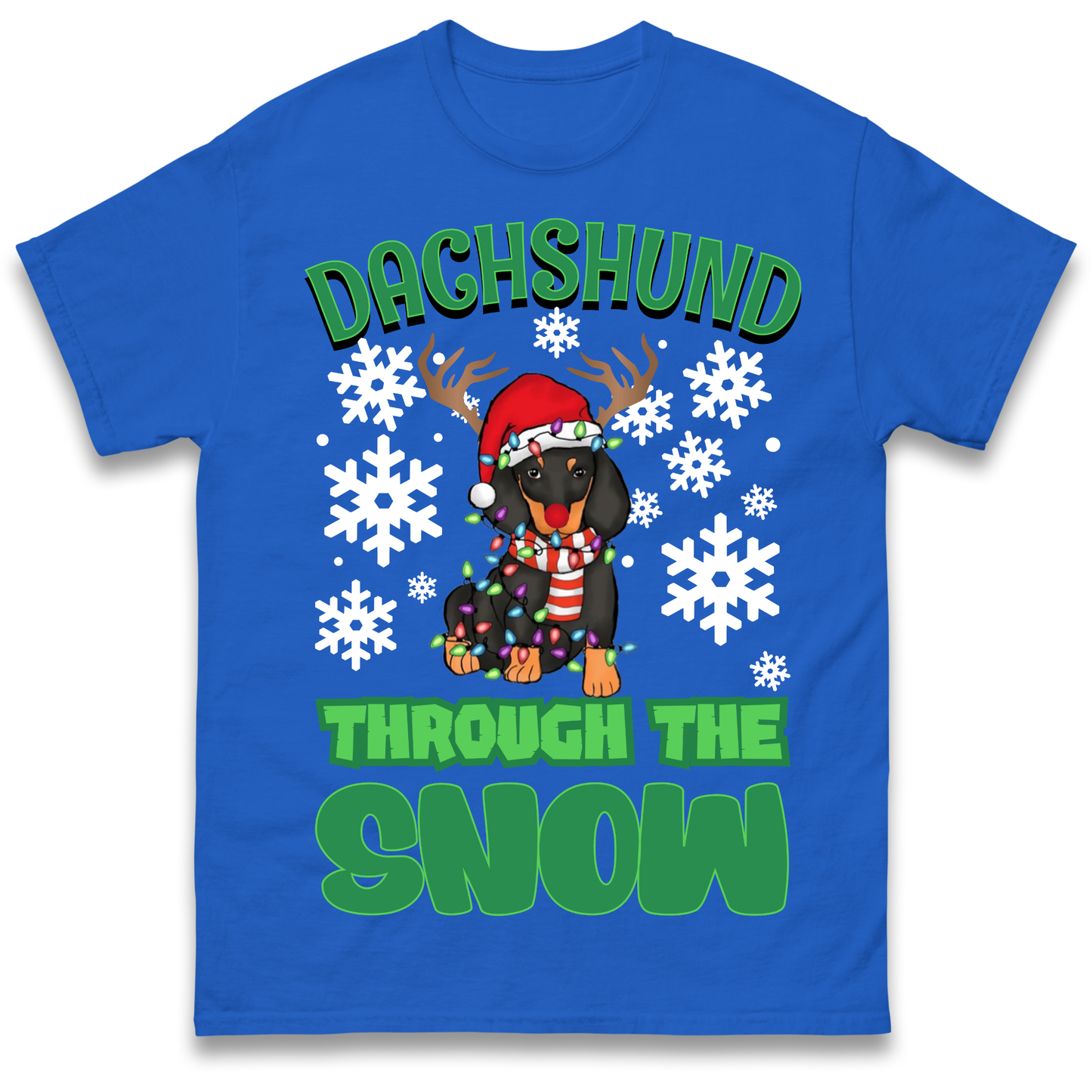 Dachshund Through The Snow Christmas T Shirt