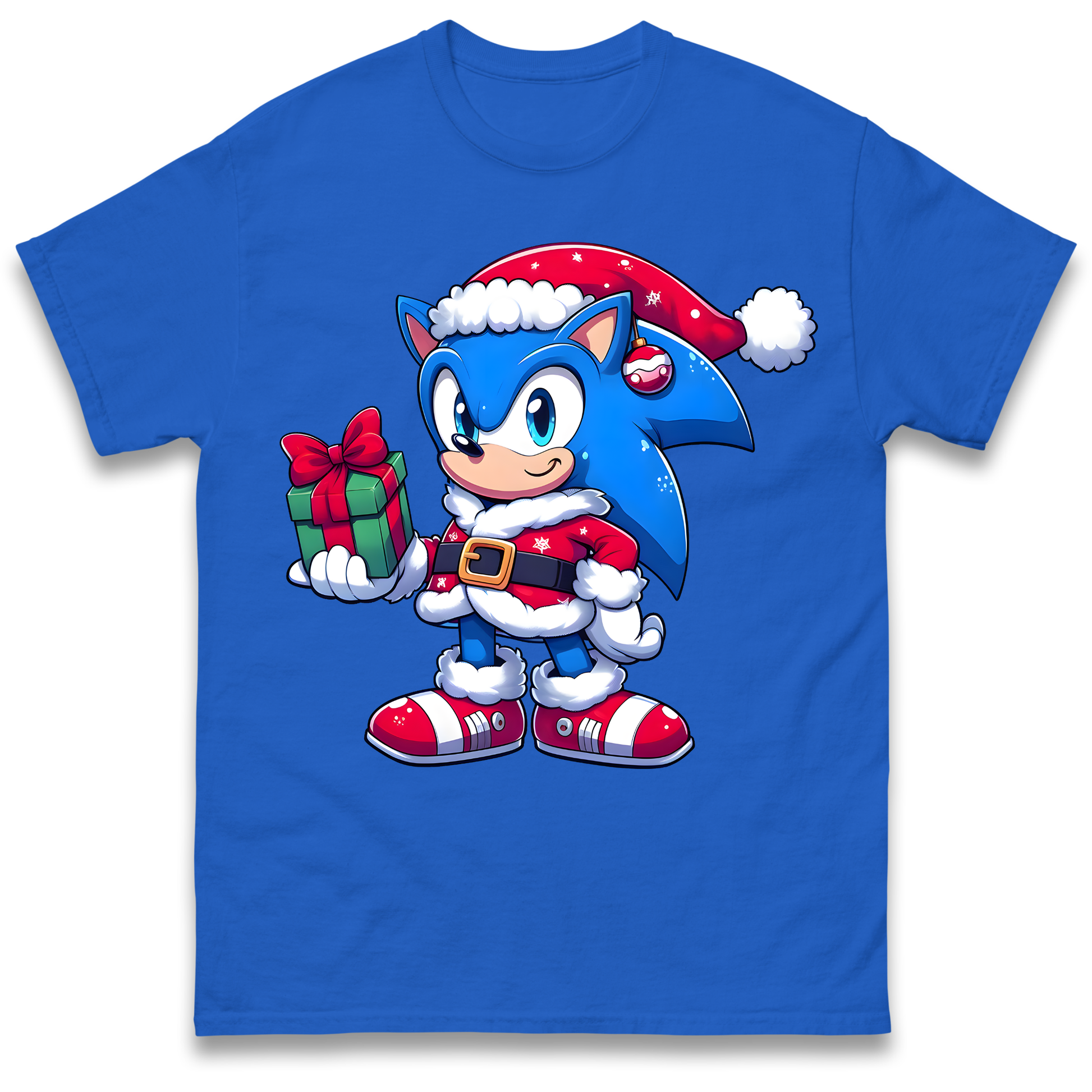 Sonic The Hedgehog Santa T Shirt
