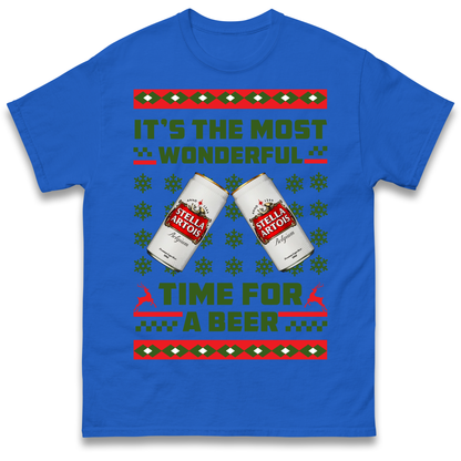 Its The Most Wonderful Time for A Beer Stella Christmas T Shirt