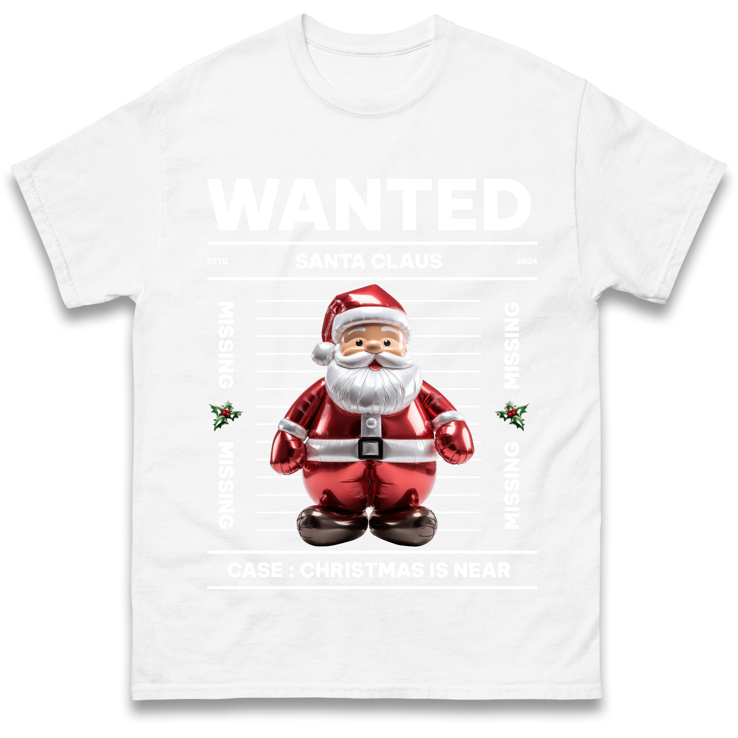 Wanted Santa Claus Christmas T Shirt