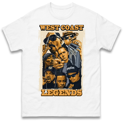 West Coast Legends Rappers T Shirt