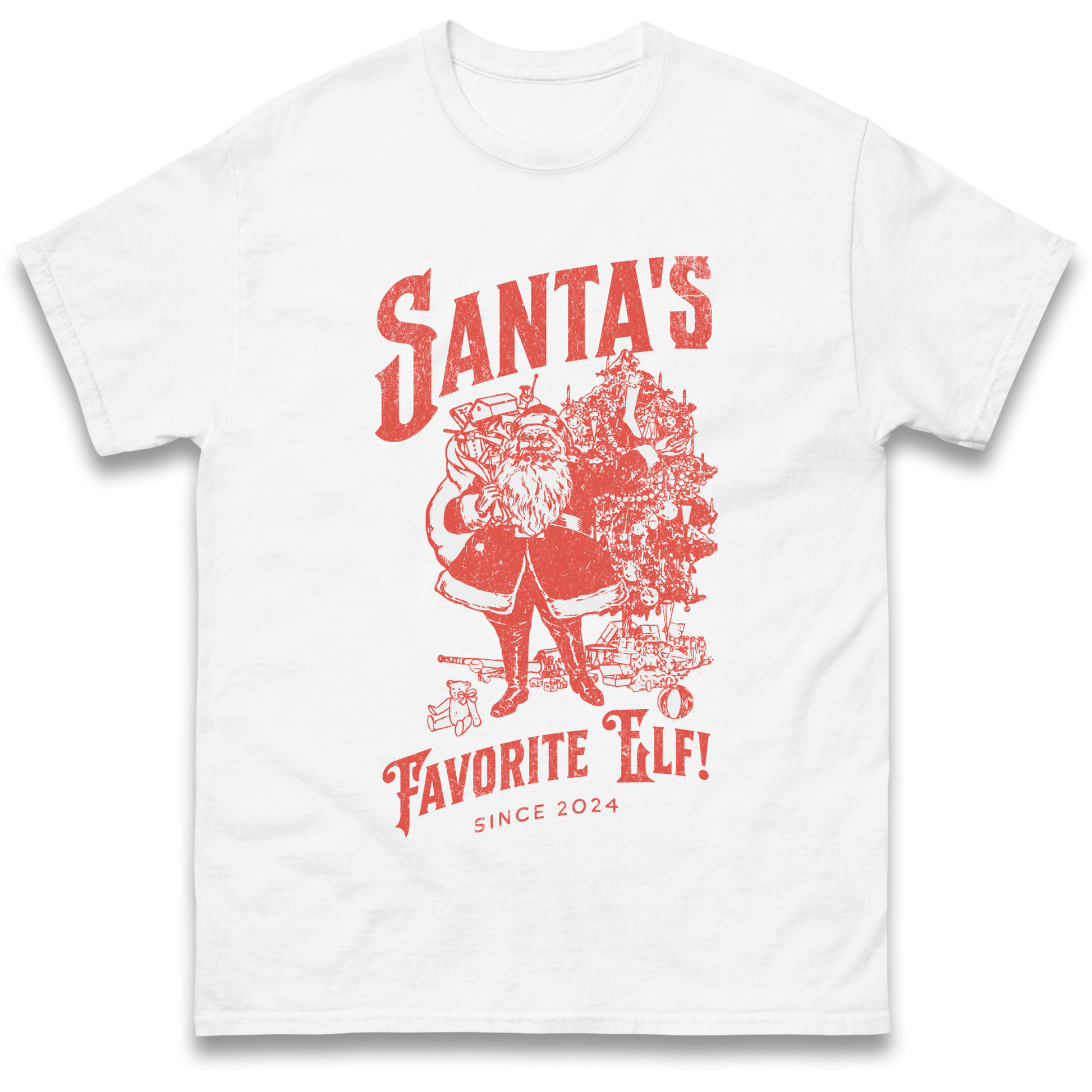 Santas Favourite Elf Christmas T Shirt