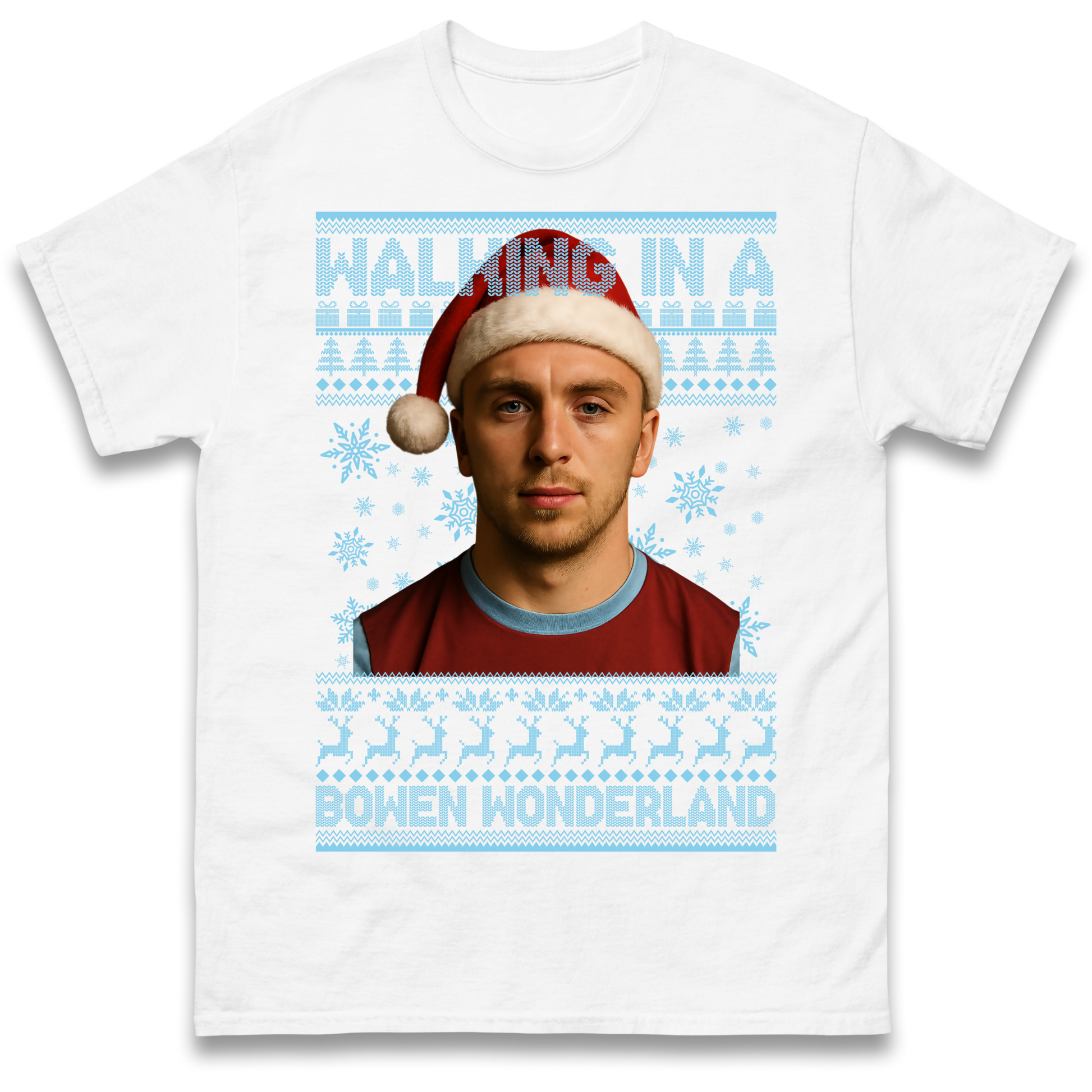 Jared Bowen walking in a Bowen Wonderland Christmas T Shirt