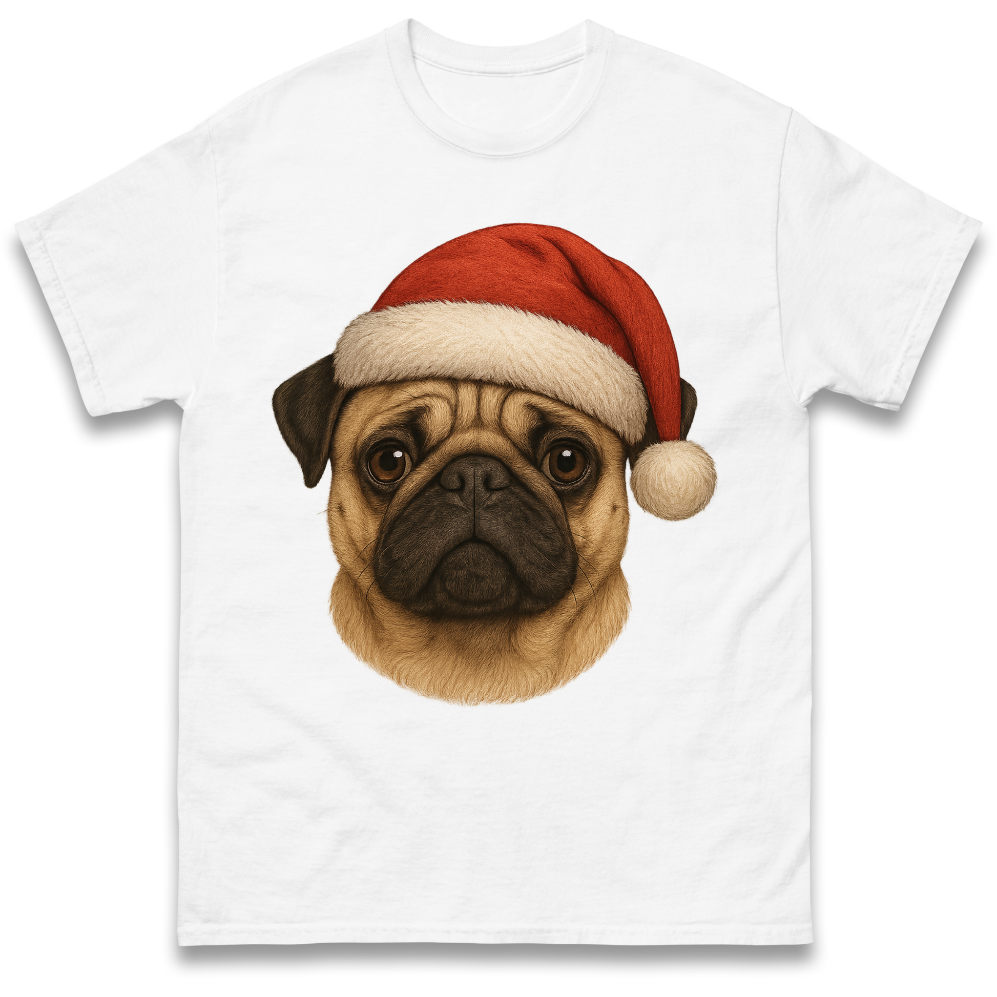 Pug Face Christmas T Shirt