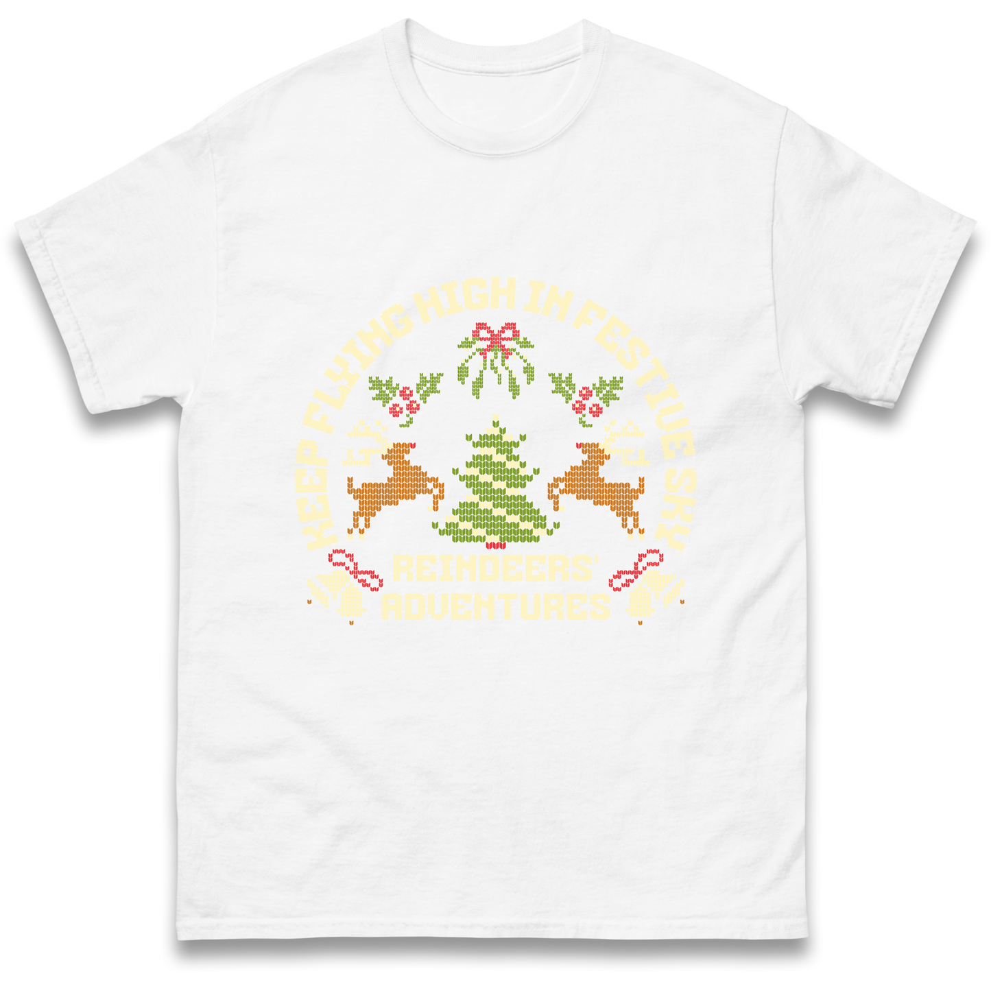 Keep Flying High In Festive Sky Christmas T Shirt