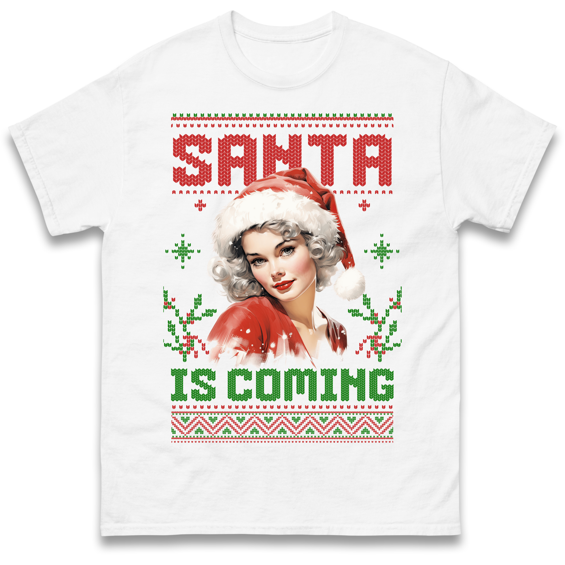 Santa is Coming Christmas T Shirt