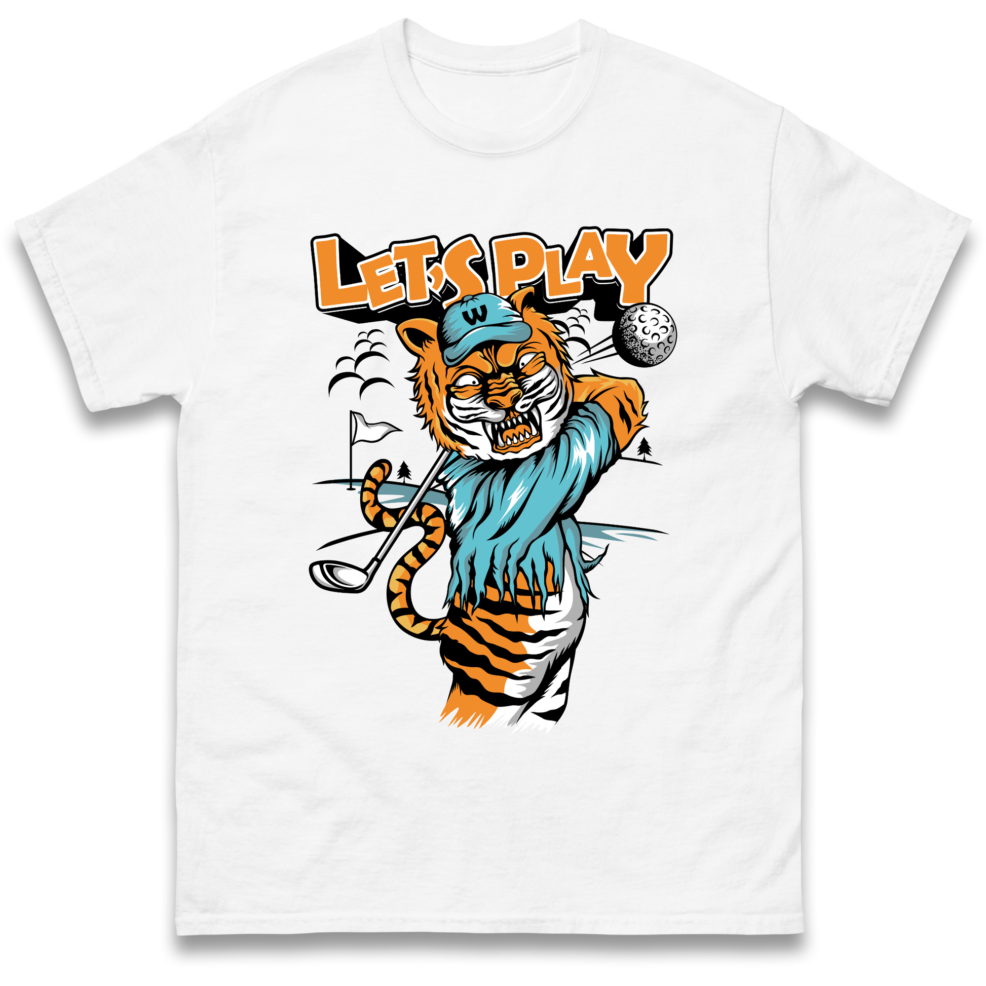 Lets Play Golf Tiger T Shirt