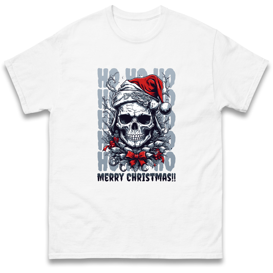 HO HO HO Santa Skelington Christmas T Shirt