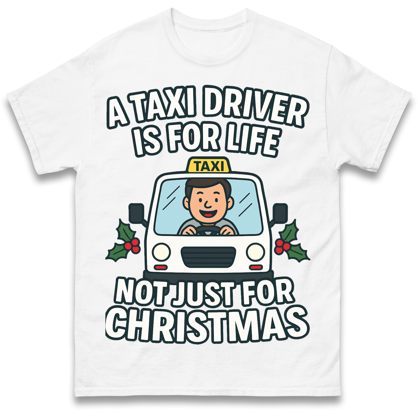 Taxi Driver Christmas T Shirt