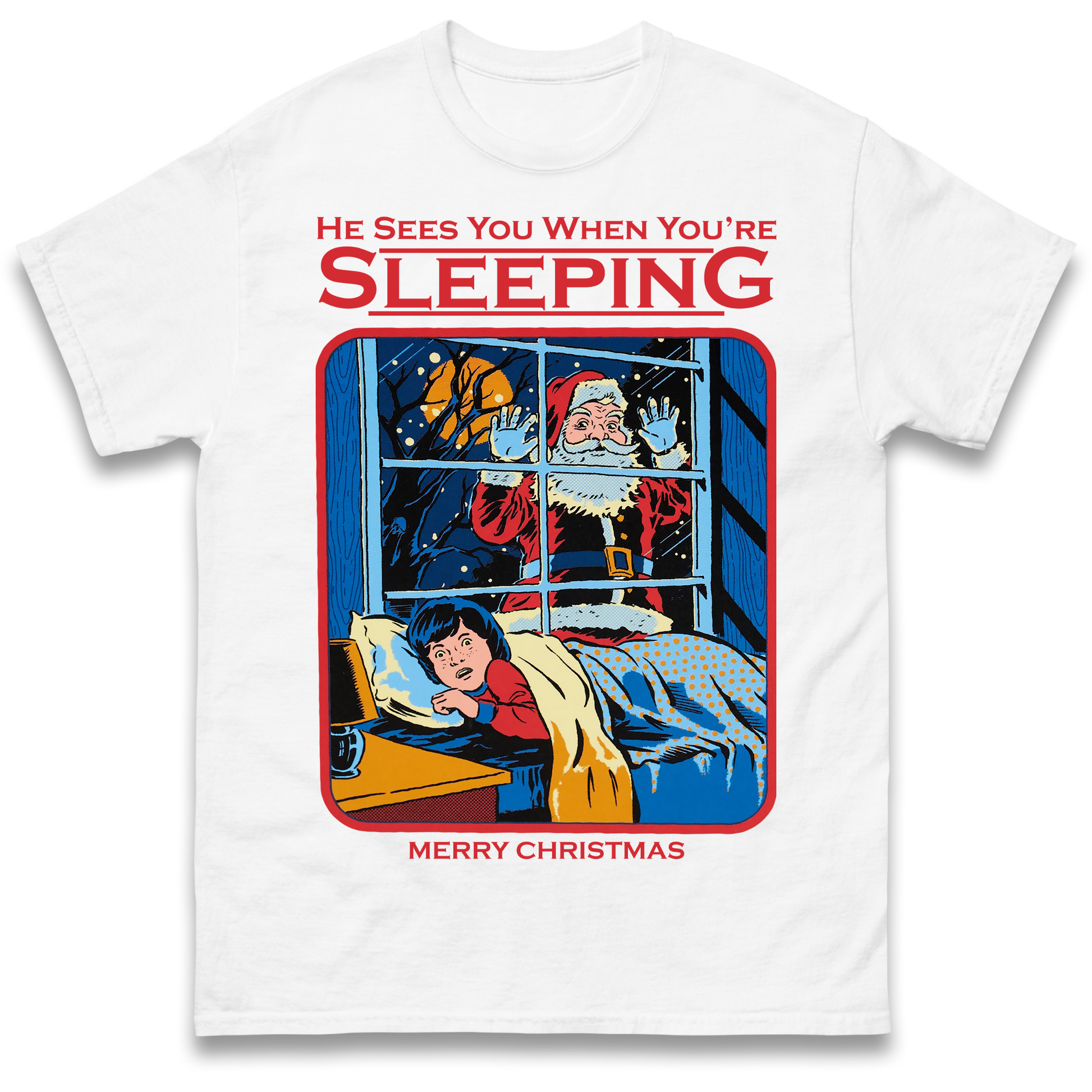 Creepy Santa Claus Christmas T Shirt